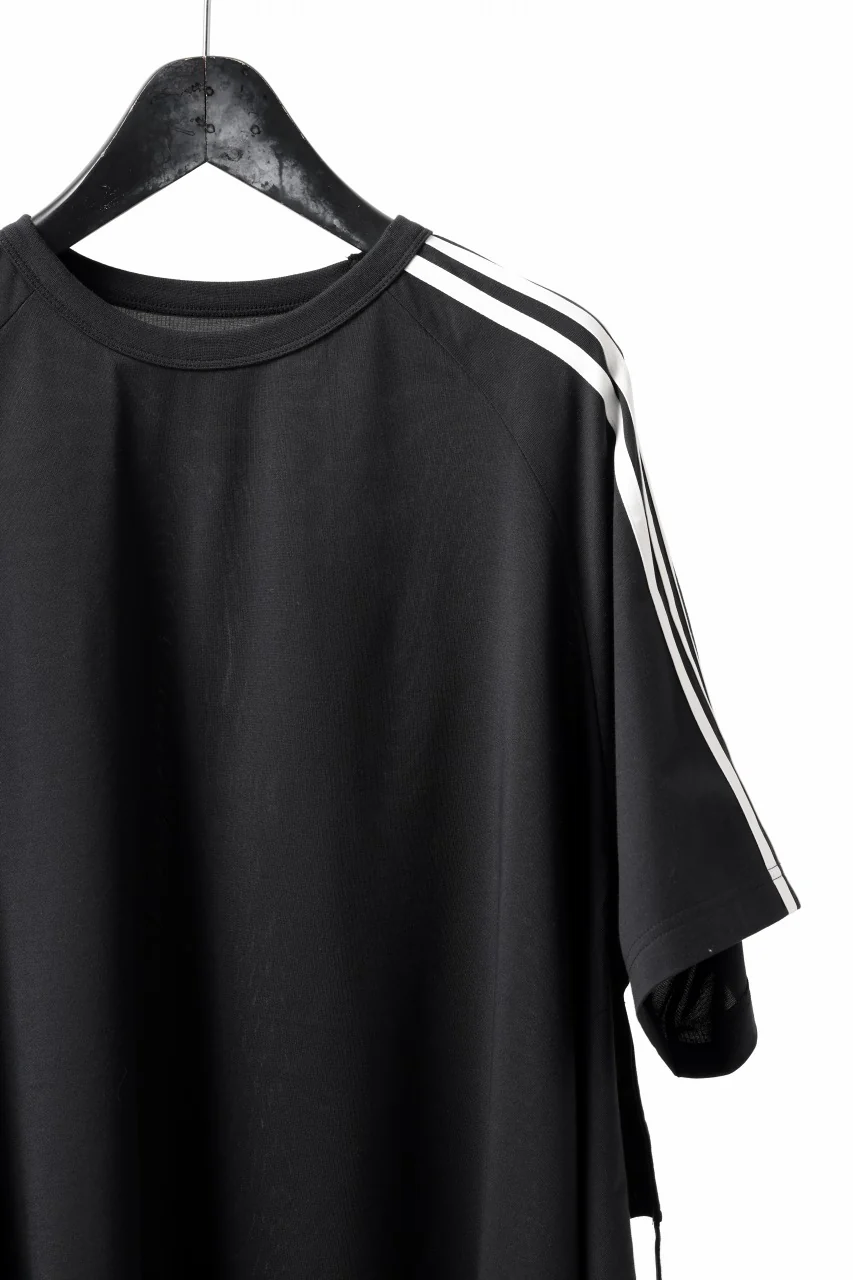 Y-3 Yohji Yamamoto SAIL CLOSURE SHORT SLEEVE TEE (BLACK) - Image 5