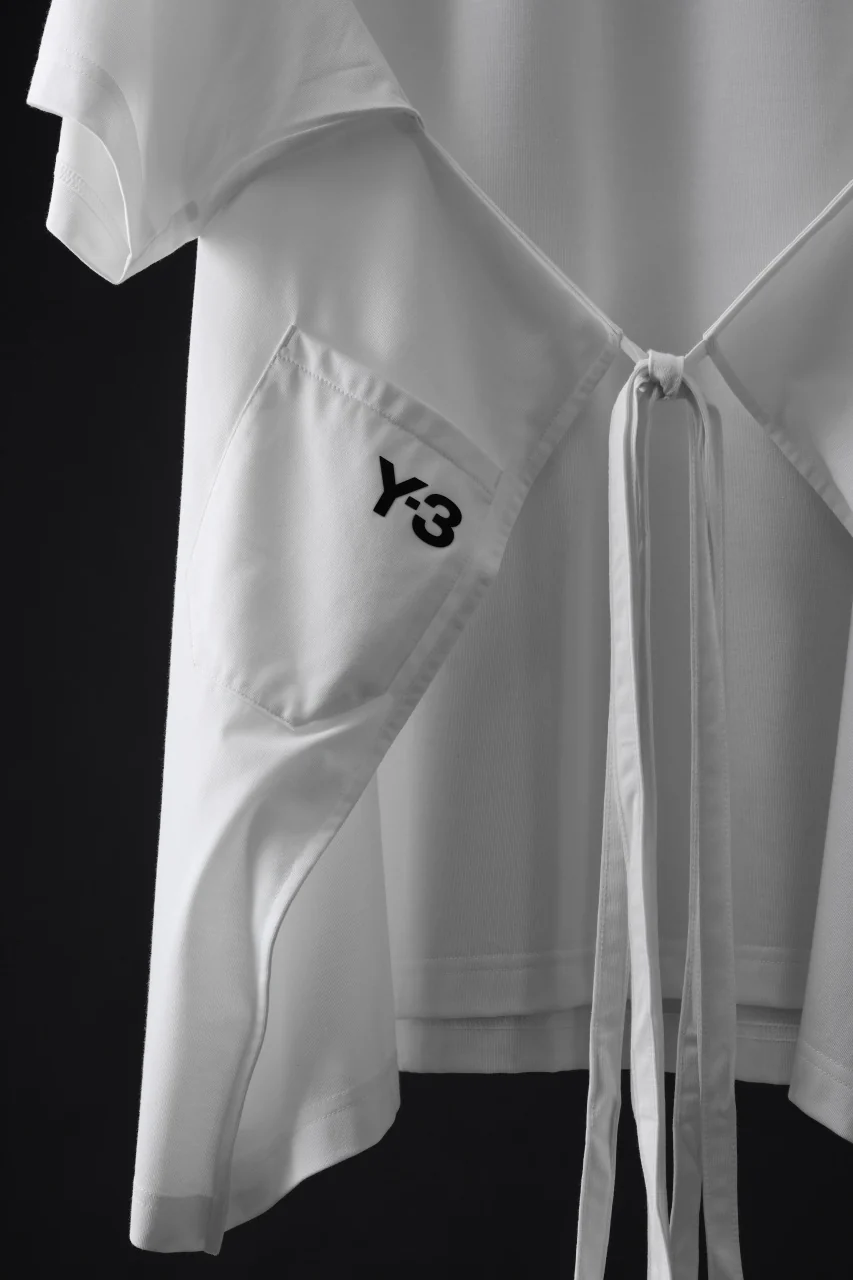 Y-3 Yohji Yamamoto SAIL CLOSURE SHORT SLEEVE TEE (OFF WHITE) - Image 10
