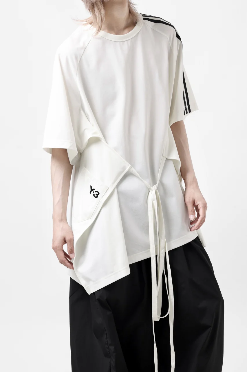 Y-3 Yohji Yamamoto SAIL CLOSURE SHORT SLEEVE TEE (OFF WHITE) - Image 14