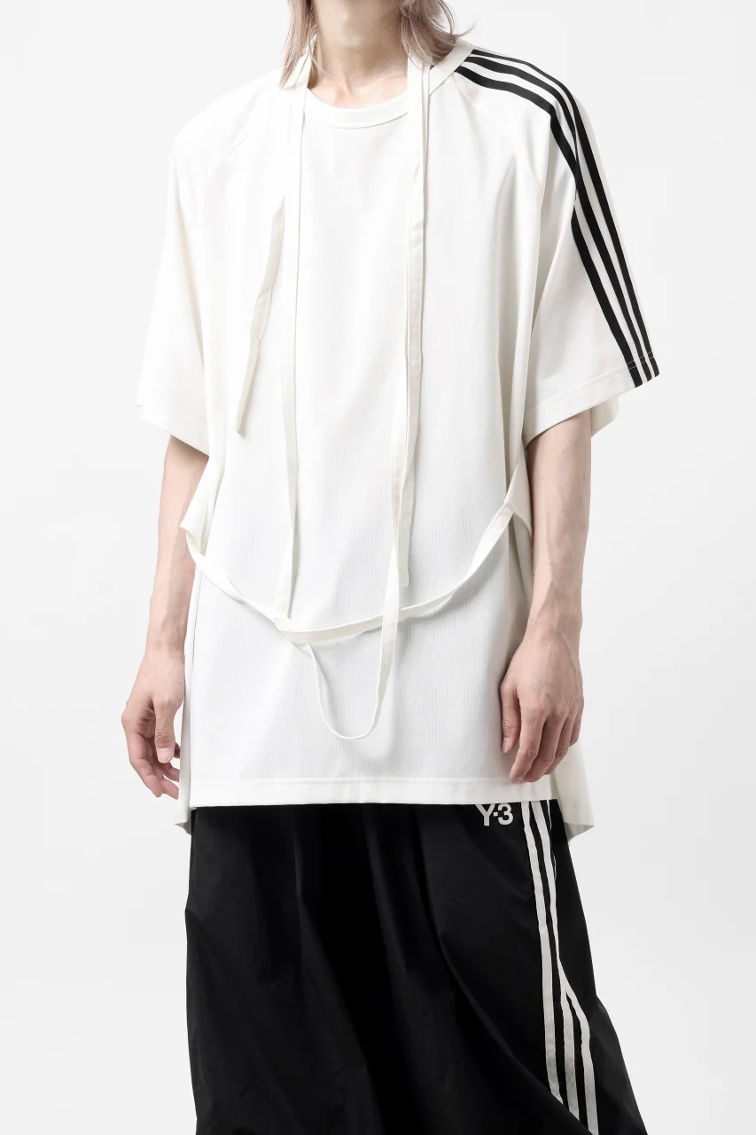 Y-3 Yohji Yamamoto SAIL CLOSURE SHORT SLEEVE TEE (OFF WHITE) - Image 24