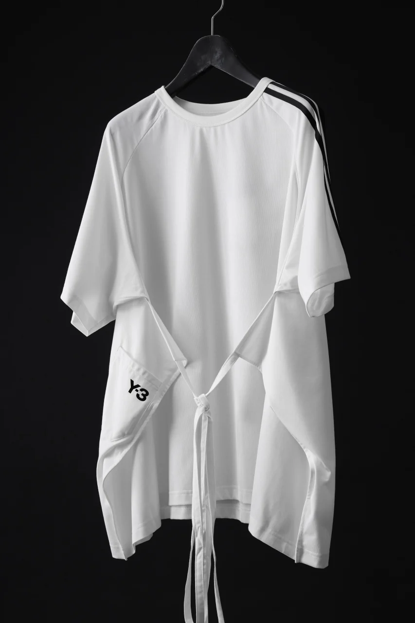 Y-3 Yohji Yamamoto SAIL CLOSURE SHORT SLEEVE TEE (OFF WHITE) - Image 3