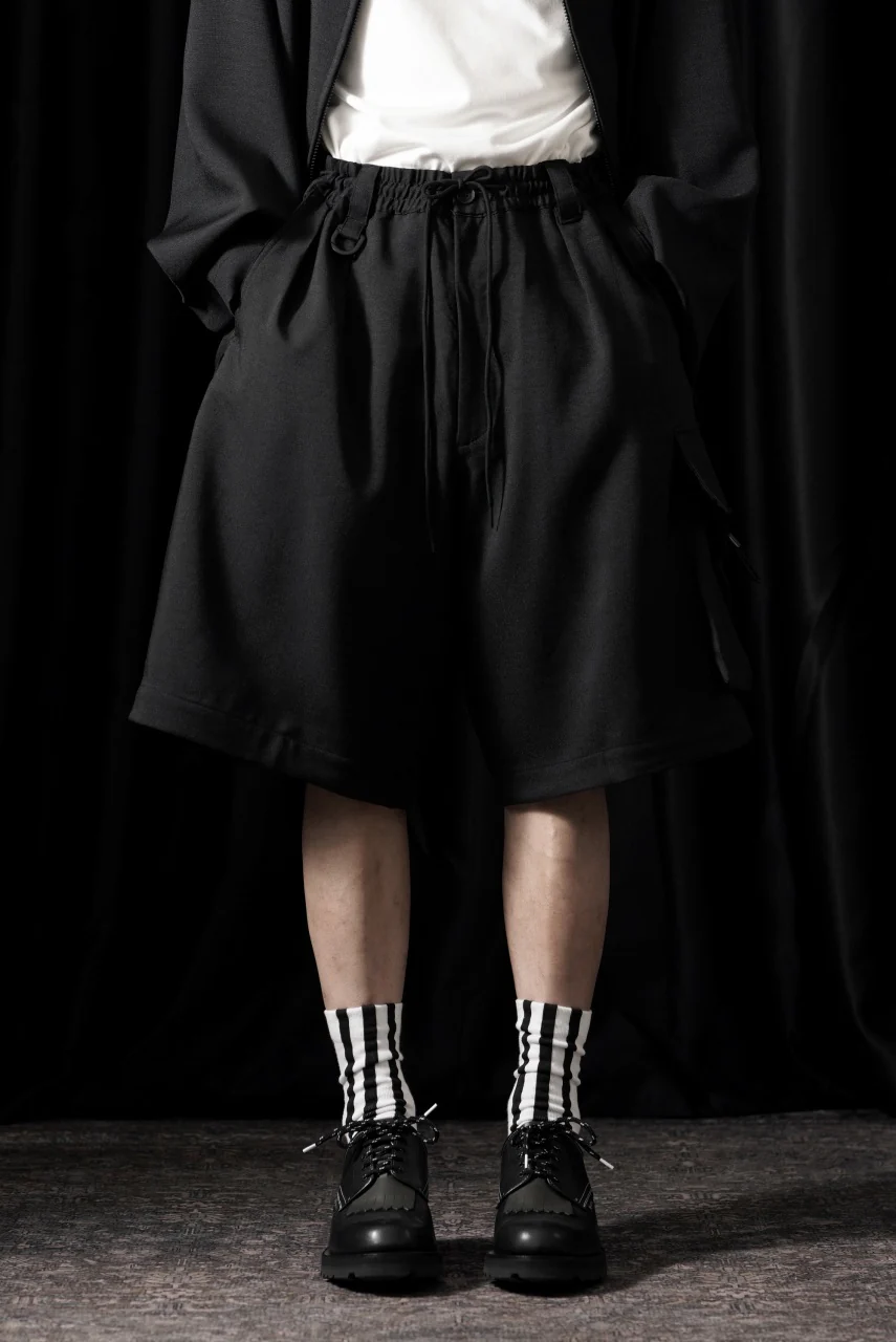 Y-3 Yohji Yamamoto SPORT UNIFORM CARGO SHORTS (BLACK) - Image 9