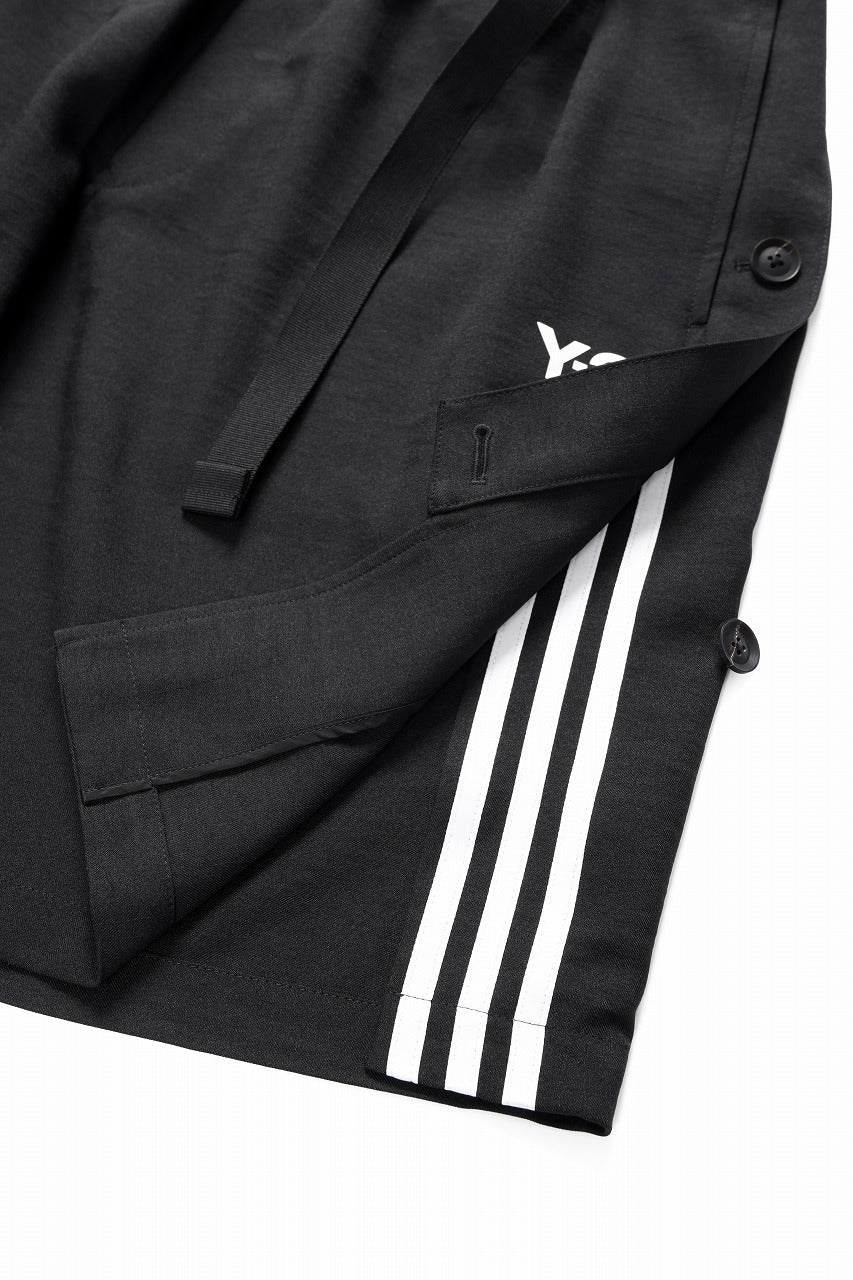 Y-3 Yohji Yamamoto SPORTS UNIFORM 3 STRIPES SHORTS (BLACK) - Image 11