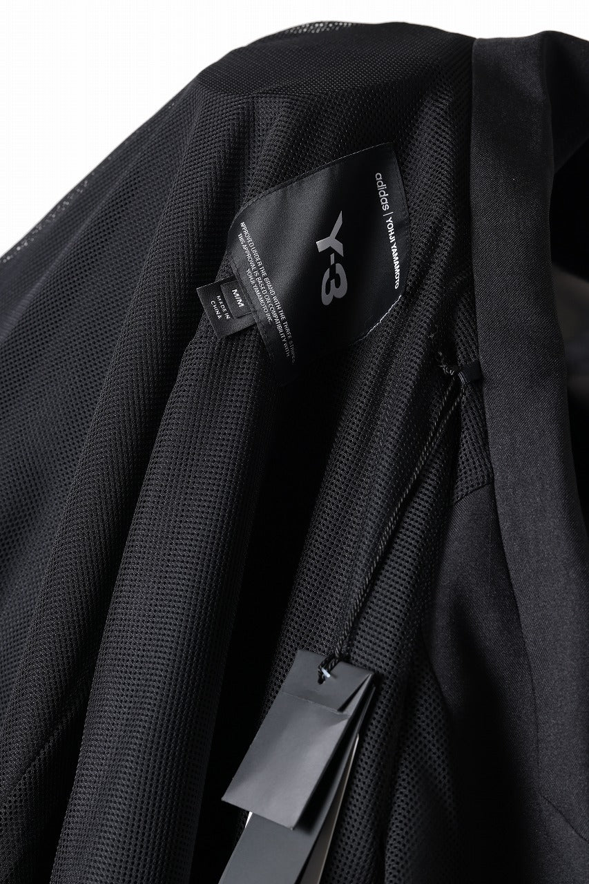 Y-3 Yohji Yamamoto SPORTS UNIFORM PATCH BLAZER (BLACK) - Image 19