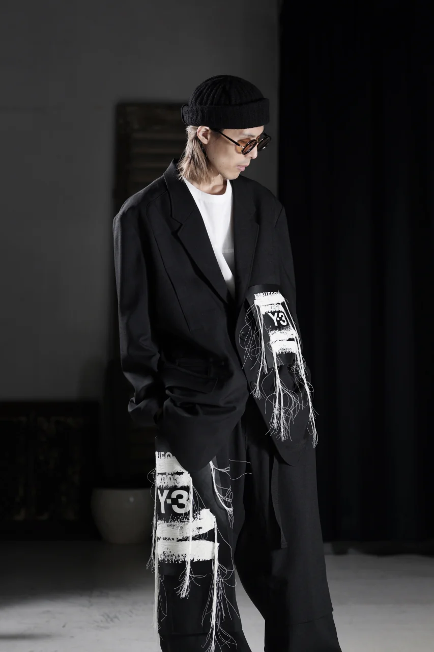 Y-3 Yohji Yamamoto SPORTS UNIFORM PATCH BLAZER (BLACK) - Image 21