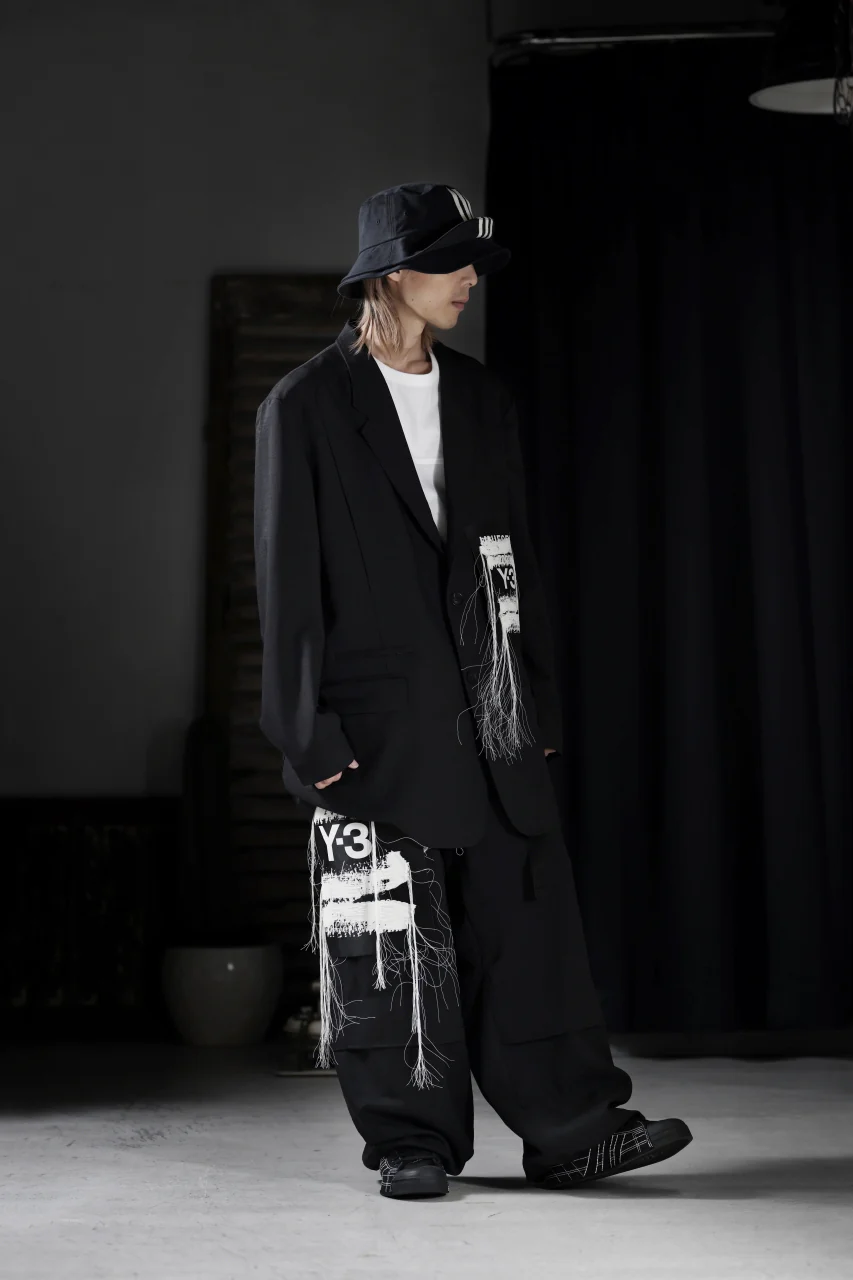 Y-3 Yohji Yamamoto SPORTS UNIFORM PATCH BLAZER (BLACK) - Image 29