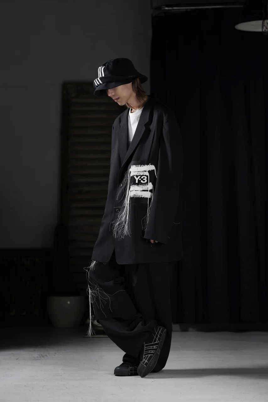 Y-3 Yohji Yamamoto SPORTS UNIFORM PATCH BLAZER (BLACK) - Image 30