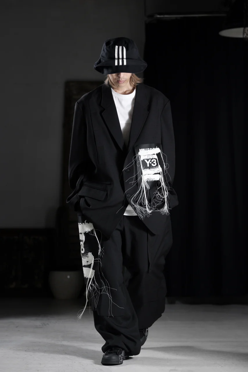 Y-3 Yohji Yamamoto SPORTS UNIFORM PATCH BLAZER (BLACK) - Image 31