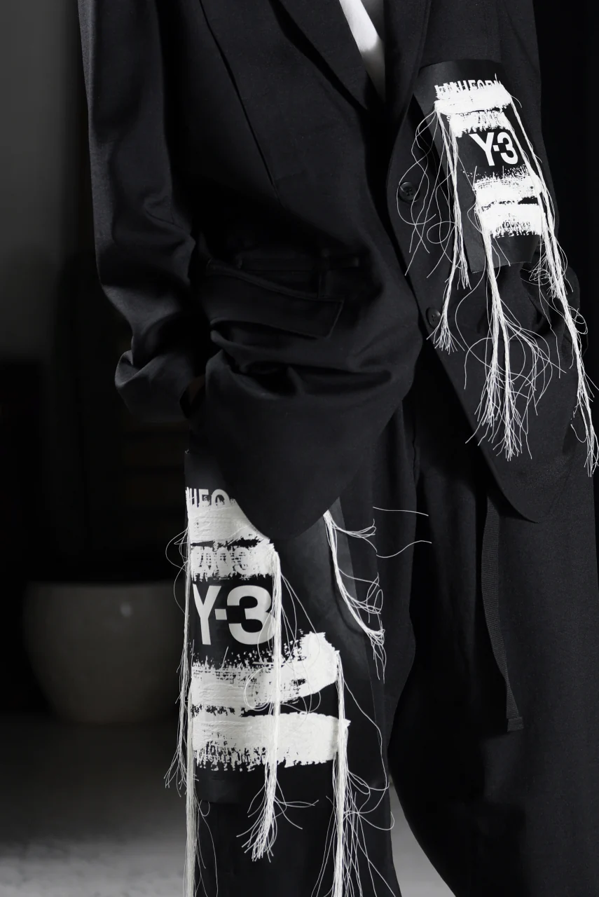 Y-3 Yohji Yamamoto SPORTS UNIFORM PATCH BLAZER (BLACK) - Image 37