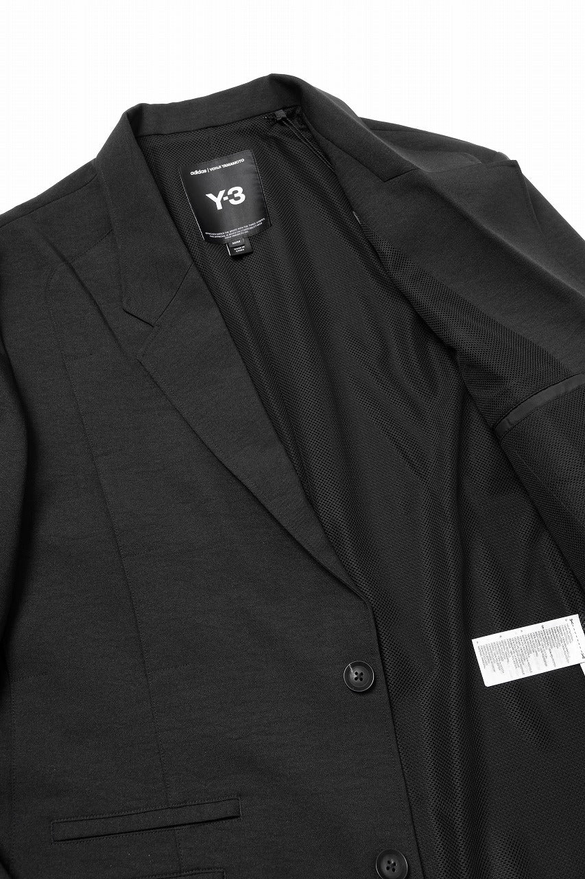 Y-3 Yohji Yamamoto SPORTS UNIFORM PATCH BLAZER (BLACK) - Image 4