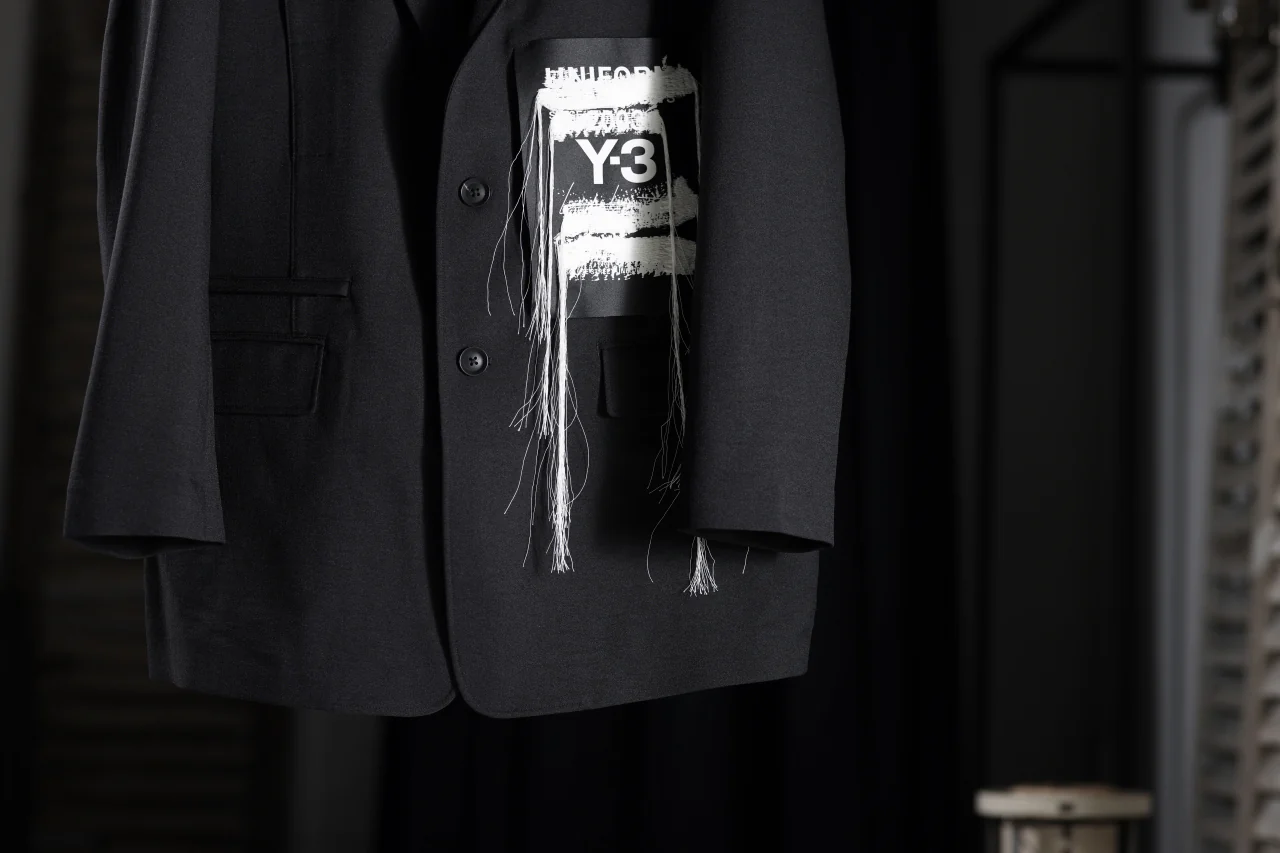 Y-3 Yohji Yamamoto SPORTS UNIFORM PATCH BLAZER (BLACK) - Image 42