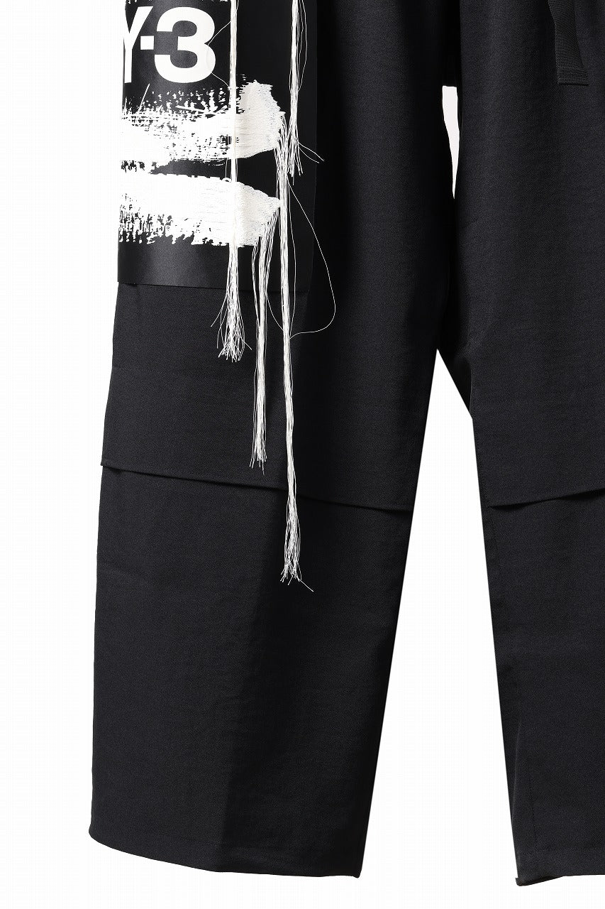 Y-3 Yohji Yamamoto SPORTS UNIFORM PATCH PANTS (BLACK) - Image 11