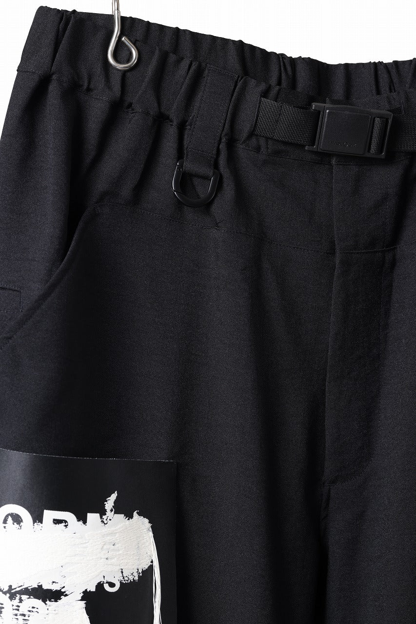 Y-3 Yohji Yamamoto SPORTS UNIFORM PATCH PANTS (BLACK) - Image 13