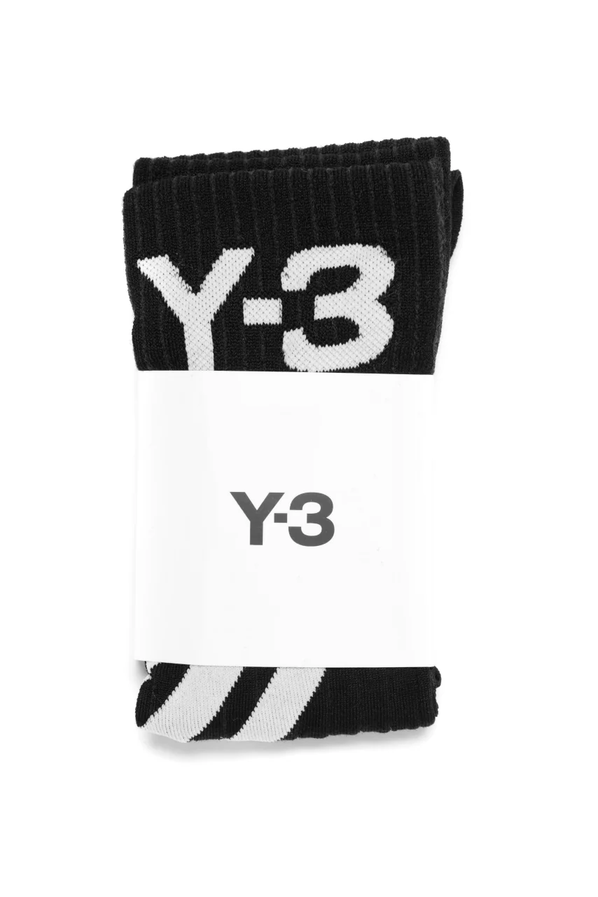 Y-3 Yohji Yamamoto STRIPE SOCKS (BLACK x CORE WHITE) - Image 6