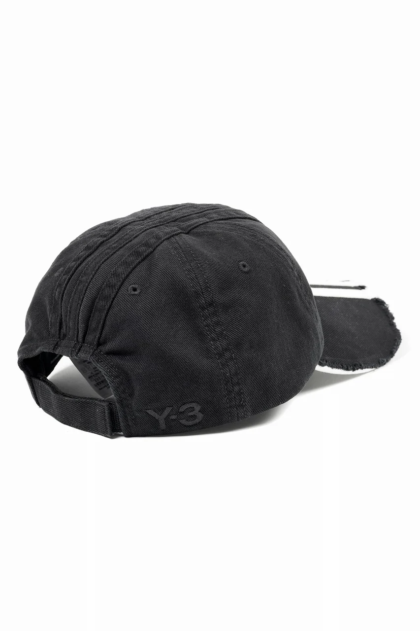 Y-3 Yohji Yamamoto STRIPES CAP (BLACK) - Image 5
