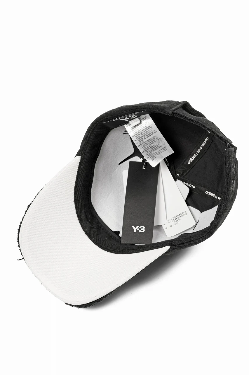 Y-3 Yohji Yamamoto STRIPES CAP (BLACK) - Image 6