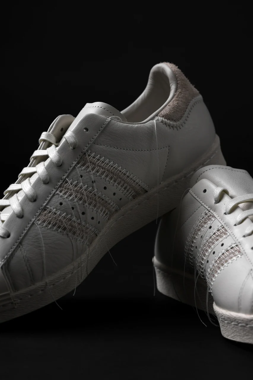 Y-3 Yohji Yamamoto SUPER STAR LOW SNEAKERS (OFF WHITE) - Image 15