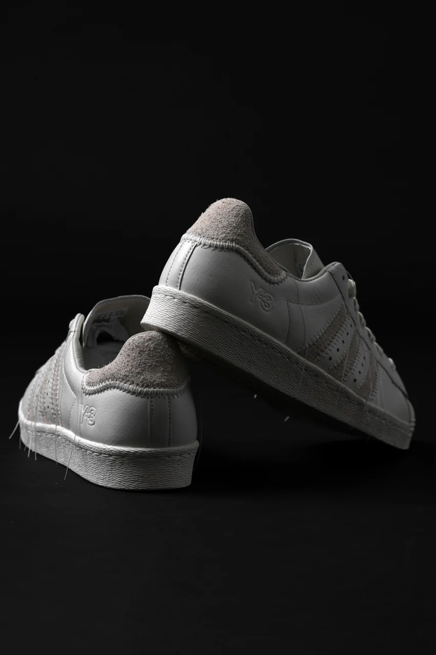 Y-3 Yohji Yamamoto SUPER STAR LOW SNEAKERS (OFF WHITE) - Image 8