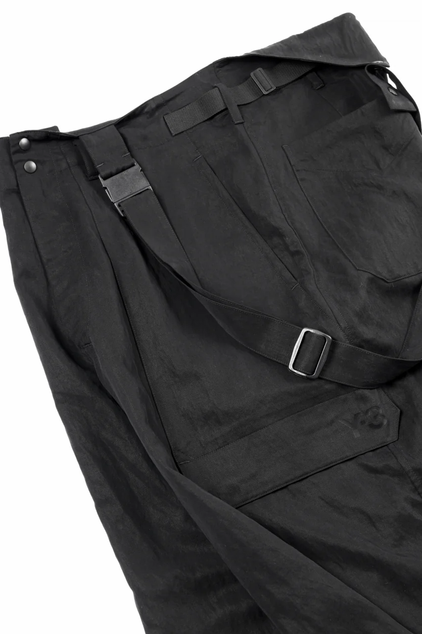 Y-3 Yohji Yamamoto SUSPENDER PANTS (BLACK) - Image 15