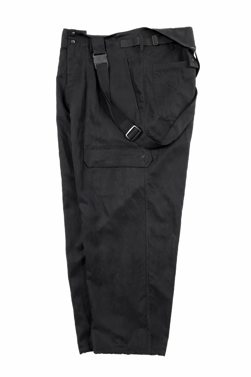 Y-3 Yohji Yamamoto SUSPENDER PANTS (BLACK) - Image 6