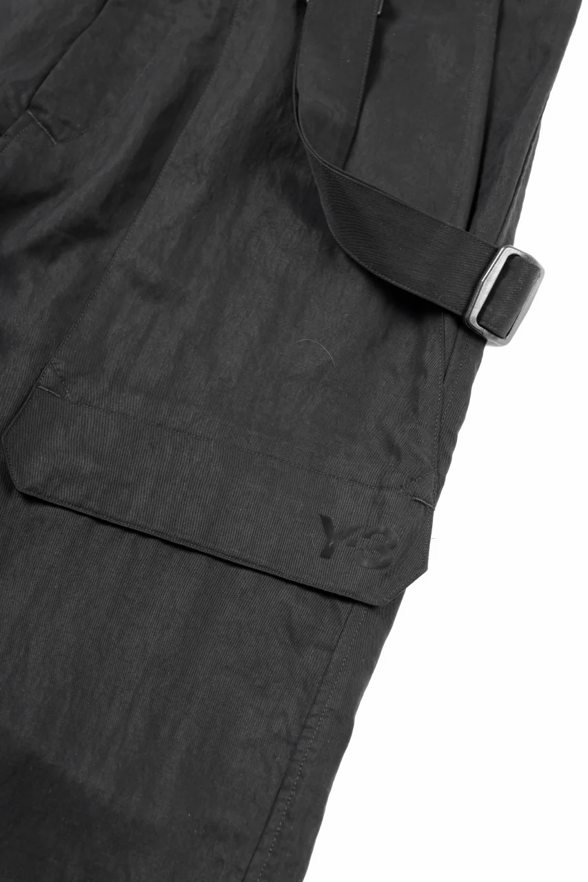 Y-3 Yohji Yamamoto SUSPENDER PANTS (BLACK) - Image 9