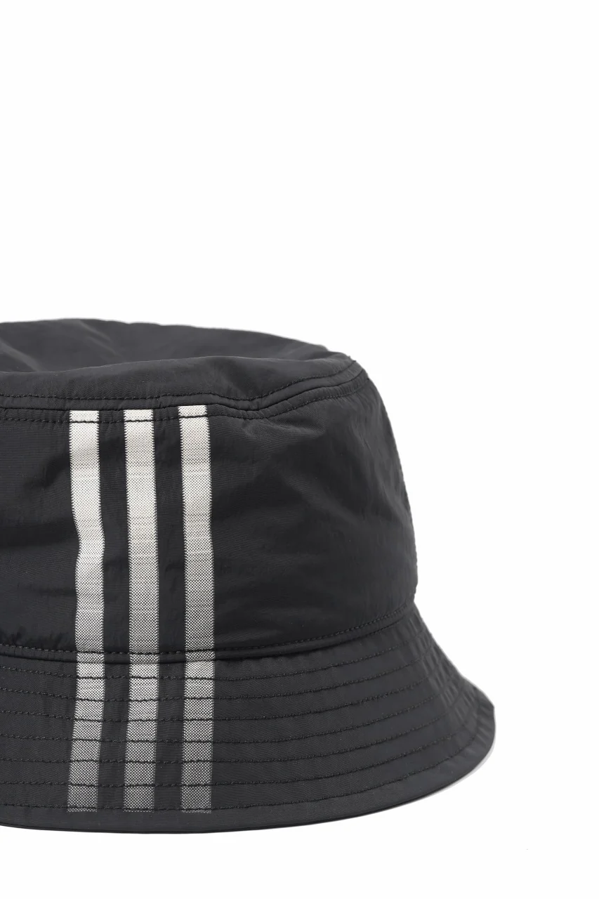 Y-3 Yohji Yamamoto THREE STRIPES BUCKET HAT (BLACK) - Image 12