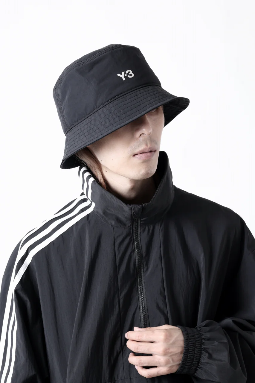 Y-3 Yohji Yamamoto THREE STRIPES BUCKET HAT (BLACK) - Image 15