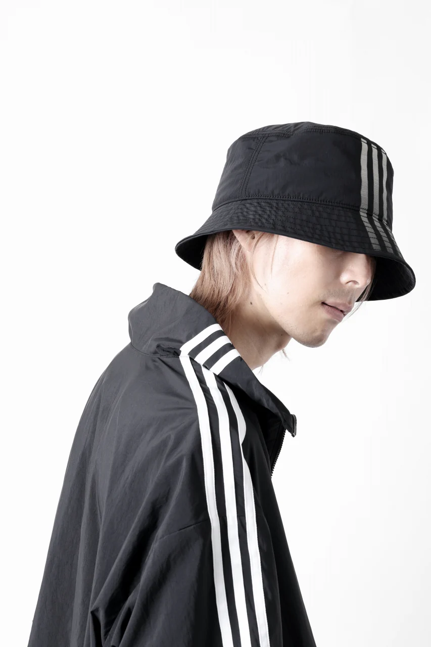 Y-3 Yohji Yamamoto THREE STRIPES BUCKET HAT (BLACK) - Image 21
