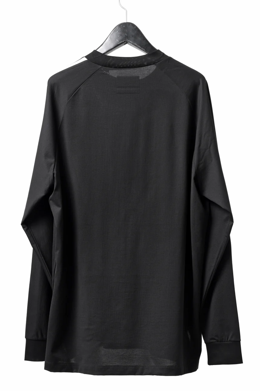 Y-3 Yohji Yamamoto THREE STRIPES LONG SLEEVE TOP (BLACK) - Image 2
