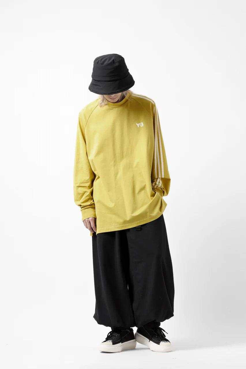Y-3 Yohji Yamamoto THREE STRIPES LONG SLEEVE TOP (YELLOW) - Image 13