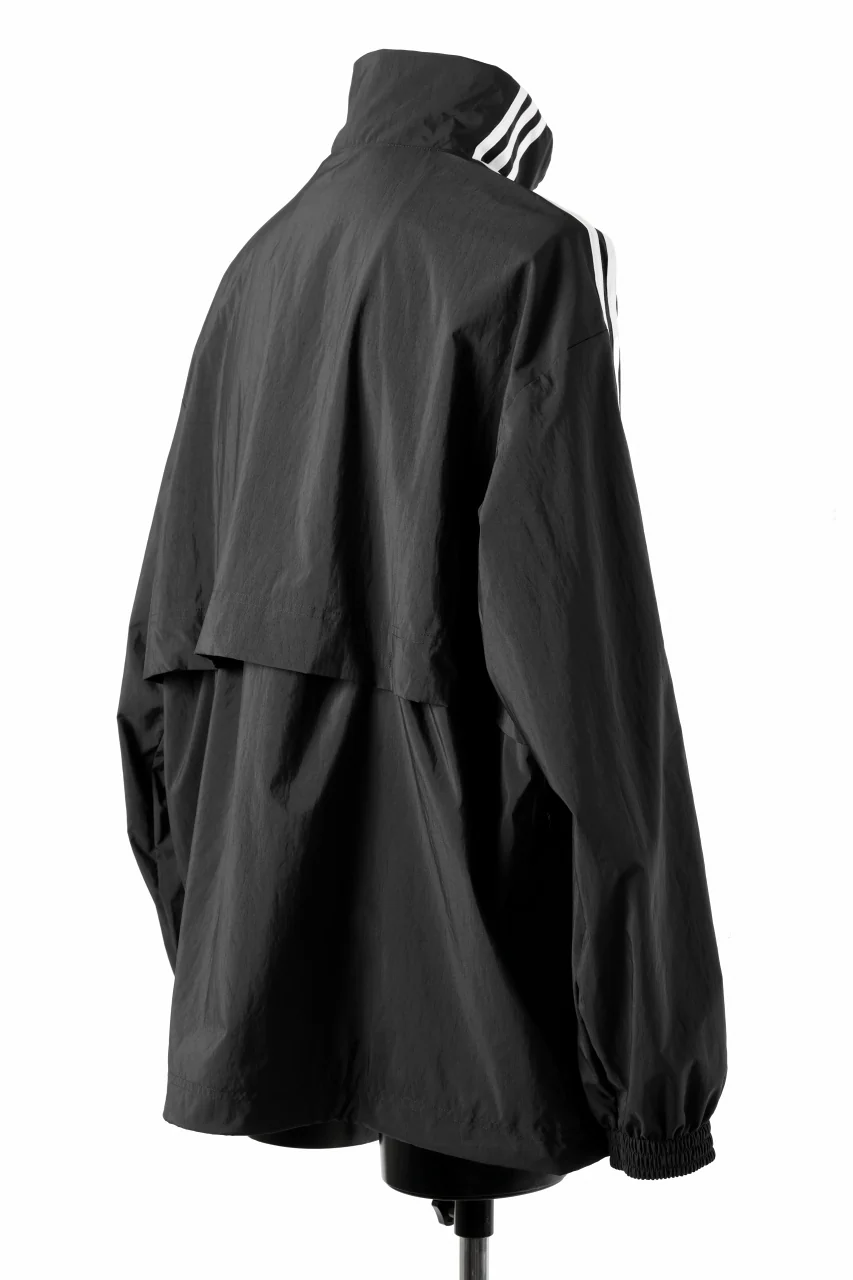Y-3 Yohji Yamamoto THREE STRIPES NYLON HALF ZIP BLOUSON (BLACK) - Image 7