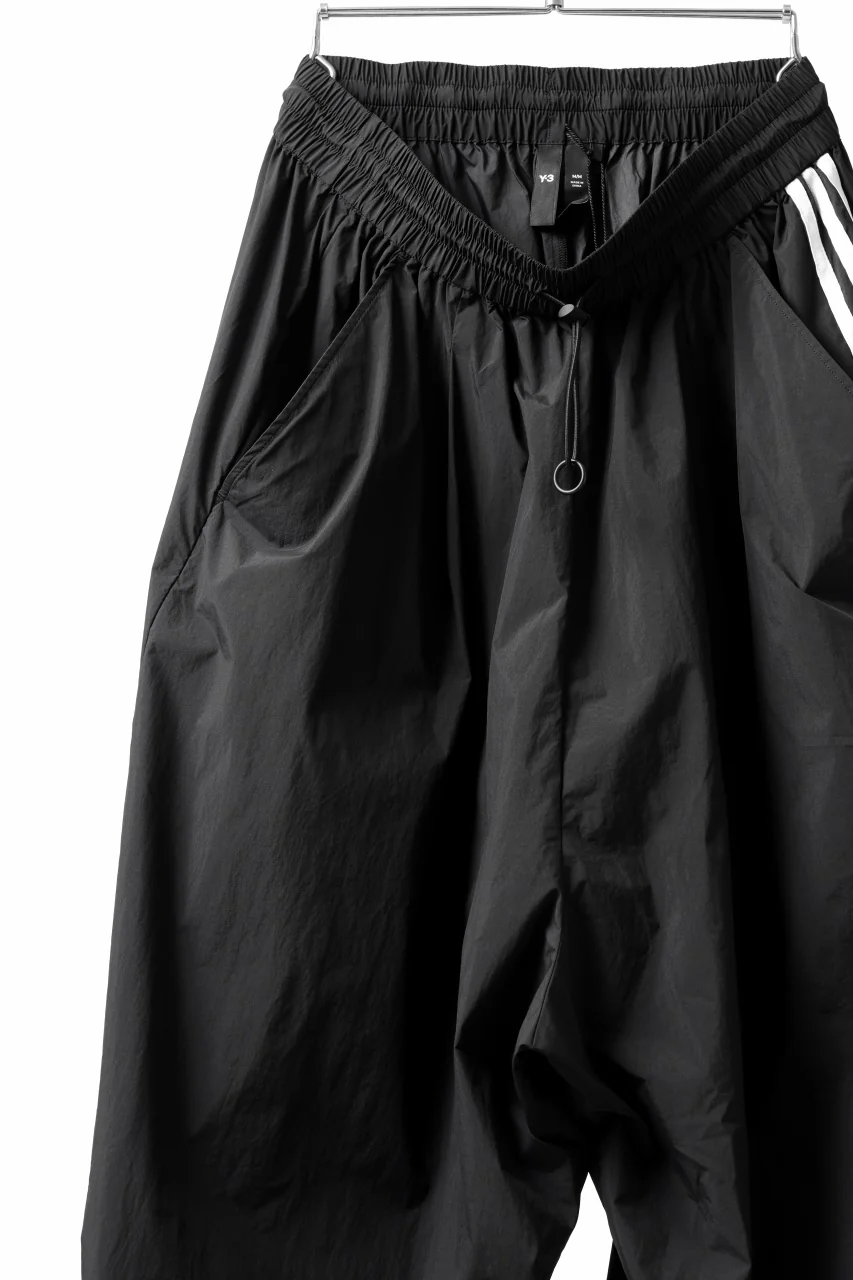 Y-3 Yohji Yamamoto THREE STRIPES SUPER WIDE PANTS / SILKY NYLON (BLACK) - Image 15