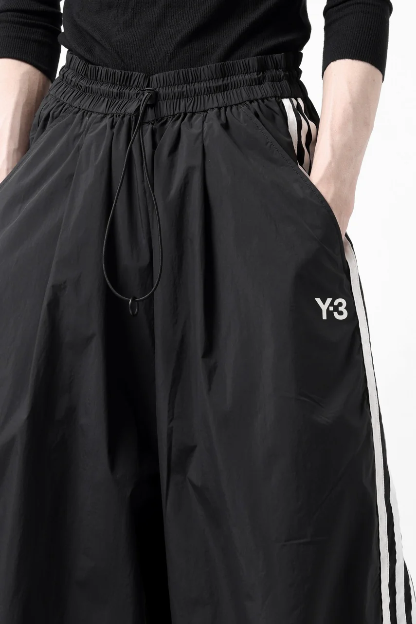 Y-3 Yohji Yamamoto THREE STRIPES SUPER WIDE PANTS / SILKY NYLON (BLACK) - Image 22