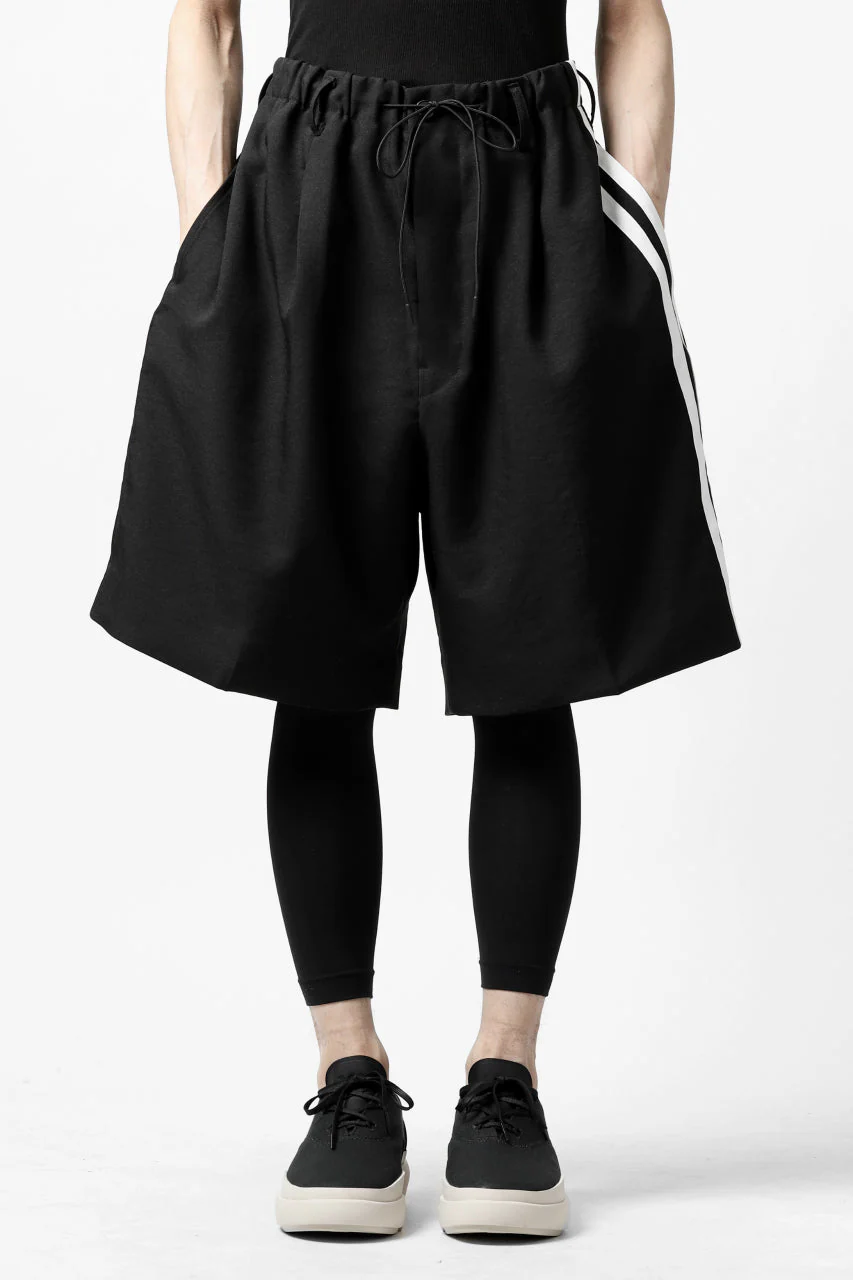 Y-3 Yohji Yamamoto THREE STRIPES TAILORED SHORTS (BLACK) - Image 10