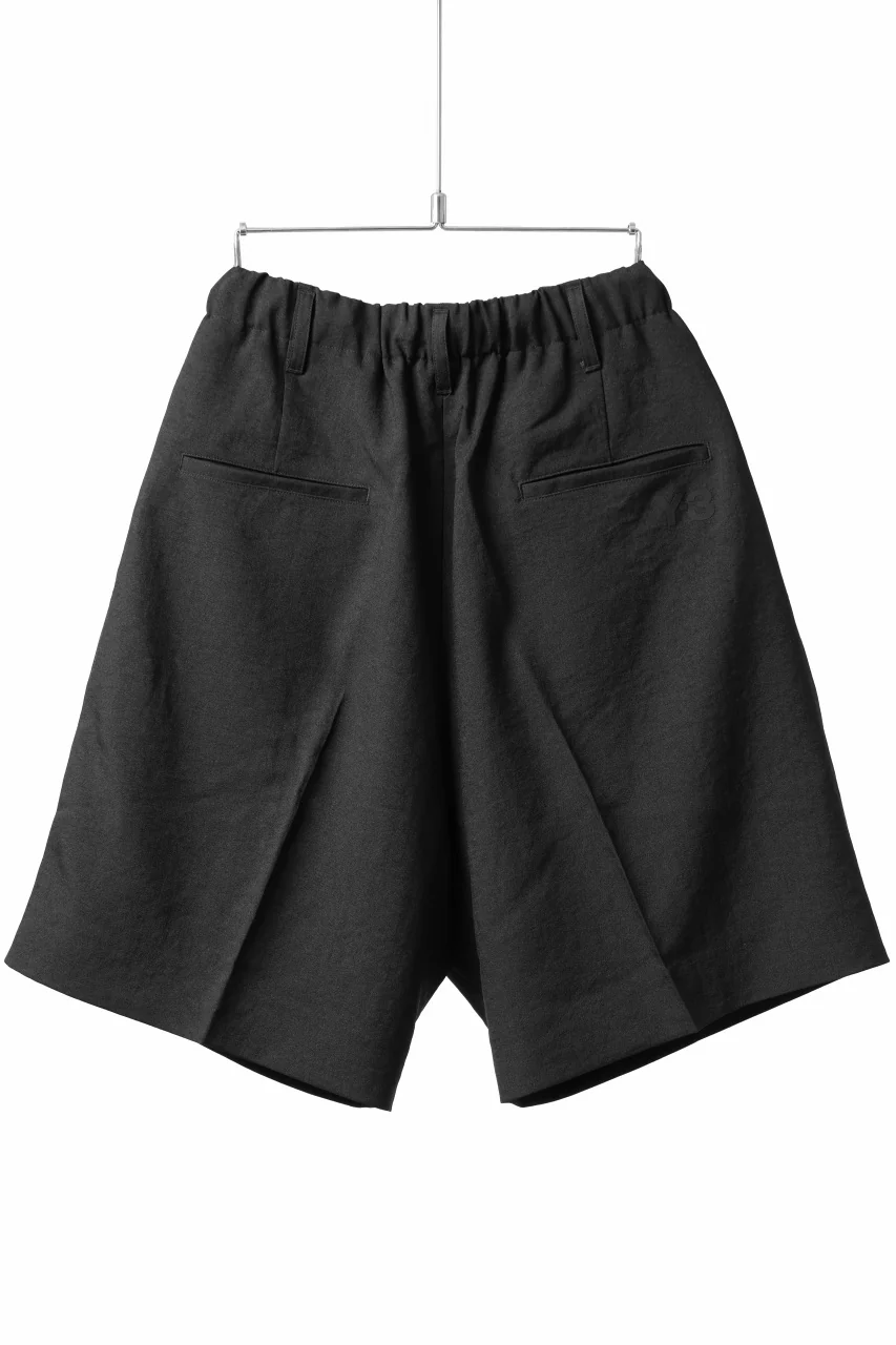 Y-3 Yohji Yamamoto THREE STRIPES TAILORED SHORTS (BLACK) - Image 14