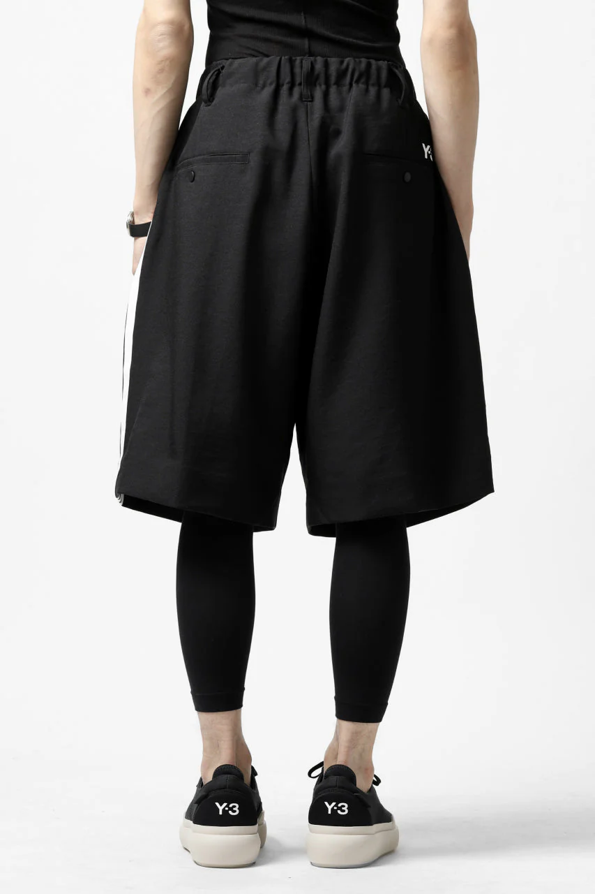 Y-3 Yohji Yamamoto THREE STRIPES TAILORED SHORTS (BLACK) - Image 6