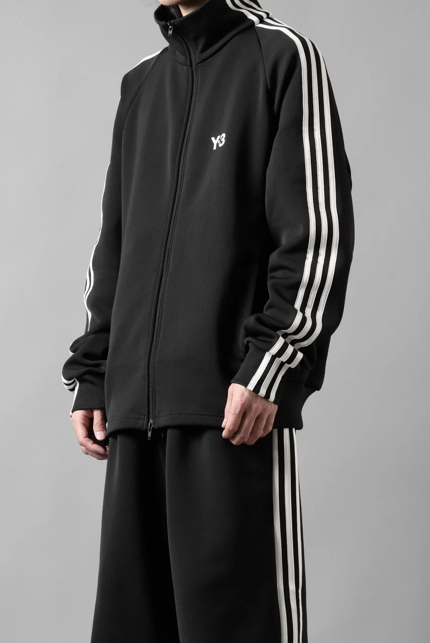 Y-3 Yohji Yamamoto THREE STRIPES TRACK JACKET (BLACK x OFF WHITE) - Image 15