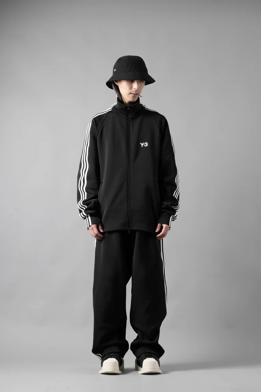 Y-3 Yohji Yamamoto THREE STRIPES TRACK JACKET (BLACK x OFF WHITE) - Image 16