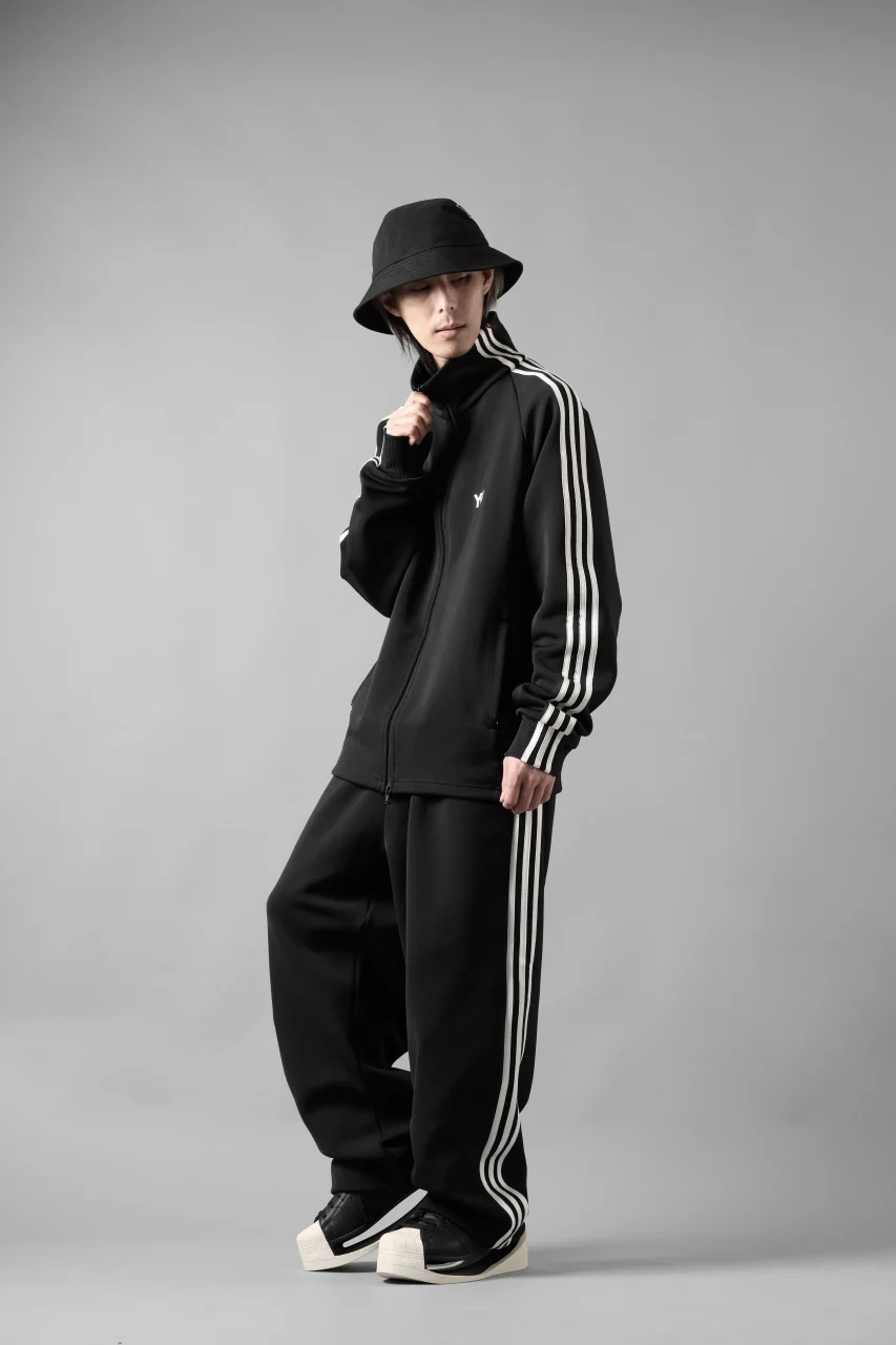 Y-3 Yohji Yamamoto THREE STRIPES TRACK JACKET (BLACK x OFF WHITE) - Image 20