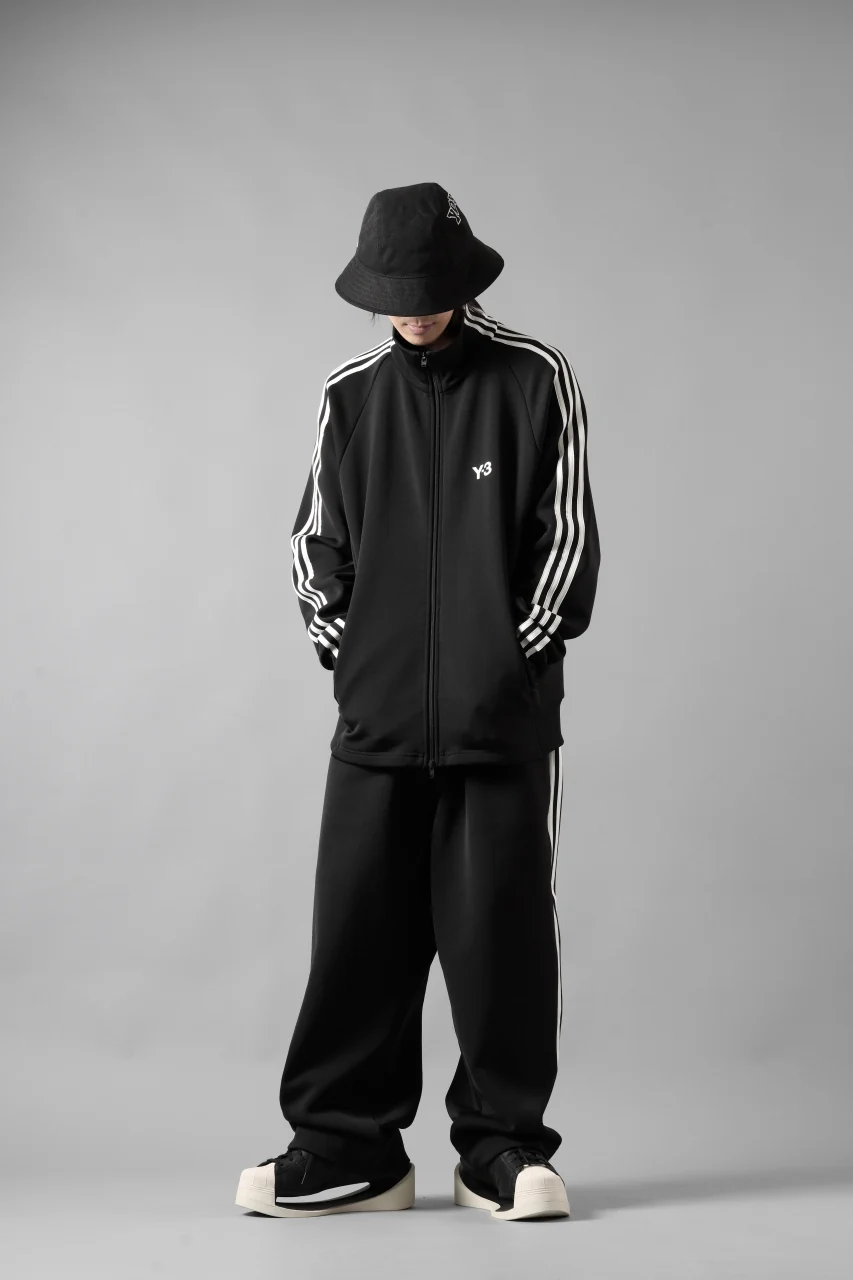 Y-3 Yohji Yamamoto THREE STRIPES TRACK JACKET (BLACK x OFF WHITE) - Image 22