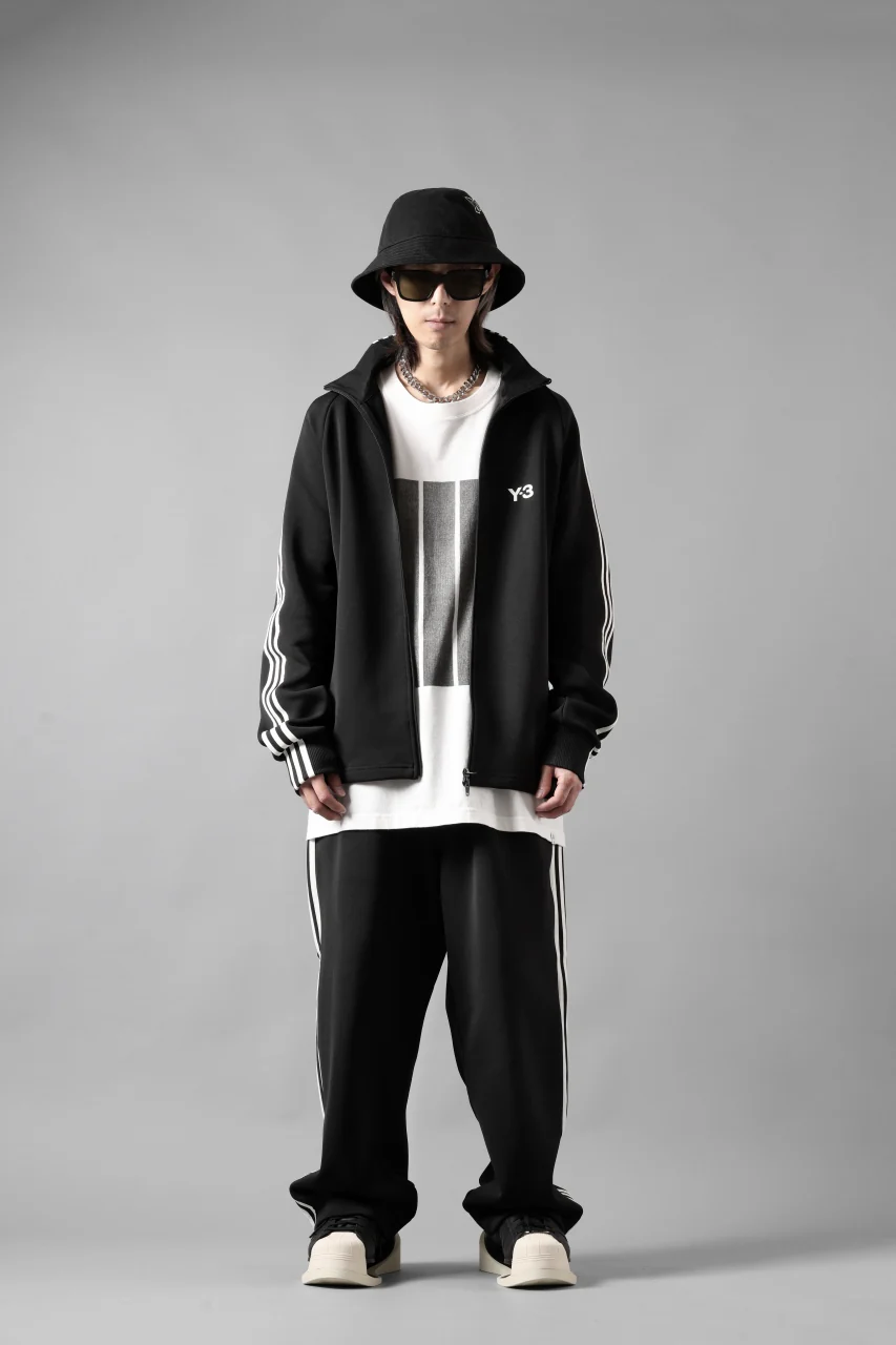 Y-3 Yohji Yamamoto THREE STRIPES TRACK JACKET (BLACK x OFF WHITE) - Image 29