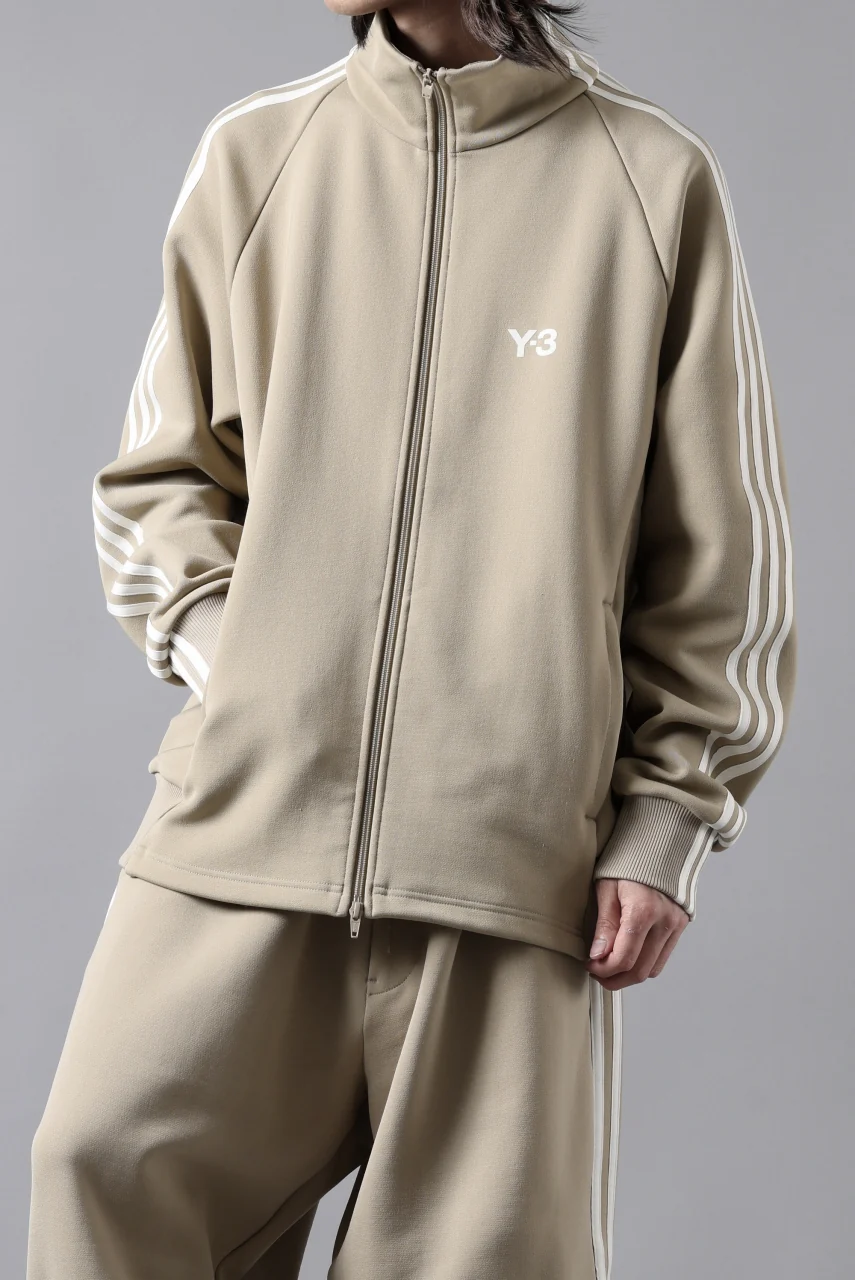 Y-3 Yohji Yamamoto THREE STRIPES TRACK JACKET (KHAKI x OFF WHITE) - Image 16