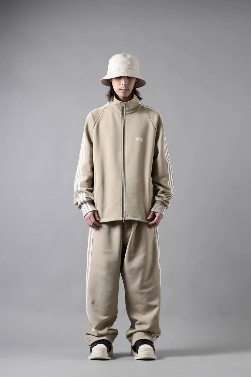 Y-3 Yohji Yamamoto THREE STRIPES TRACK JACKET (KHAKI x OFF WHITE) - Image 17