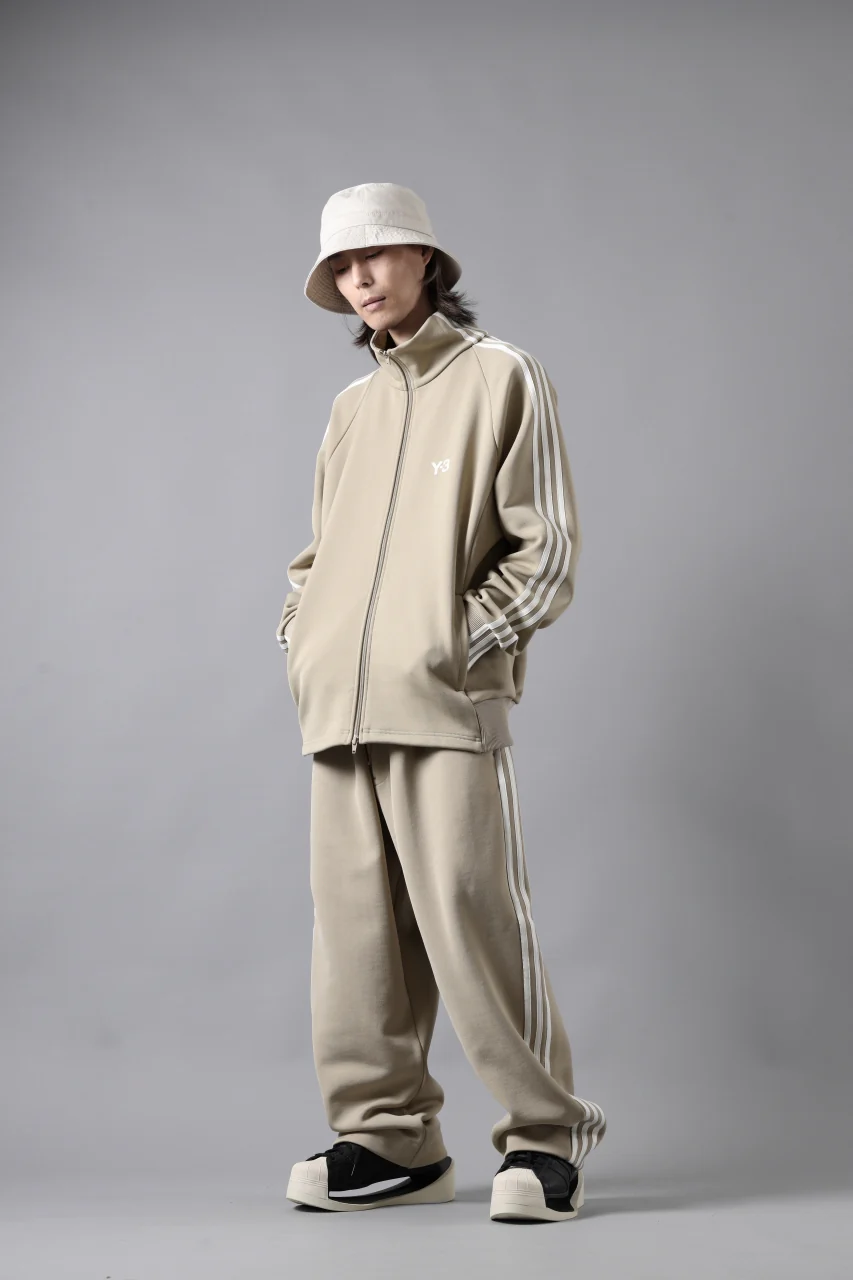Y-3 Yohji Yamamoto THREE STRIPES TRACK JACKET (KHAKI x OFF WHITE) - Image 18