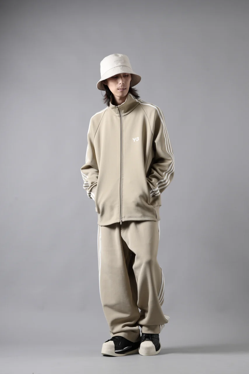 Y-3 Yohji Yamamoto THREE STRIPES TRACK JACKET (KHAKI x OFF WHITE) - Image 19