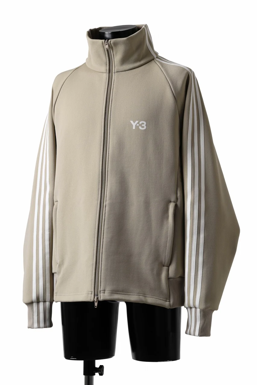 Y-3 Yohji Yamamoto THREE STRIPES TRACK JACKET (KHAKI x OFF WHITE) - Image 2
