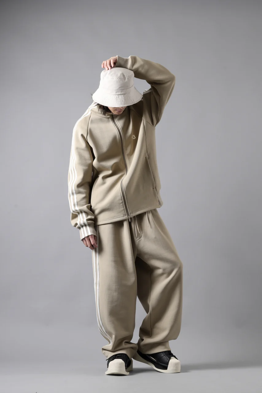 Y-3 Yohji Yamamoto THREE STRIPES TRACK JACKET (KHAKI x OFF WHITE) - Image 23