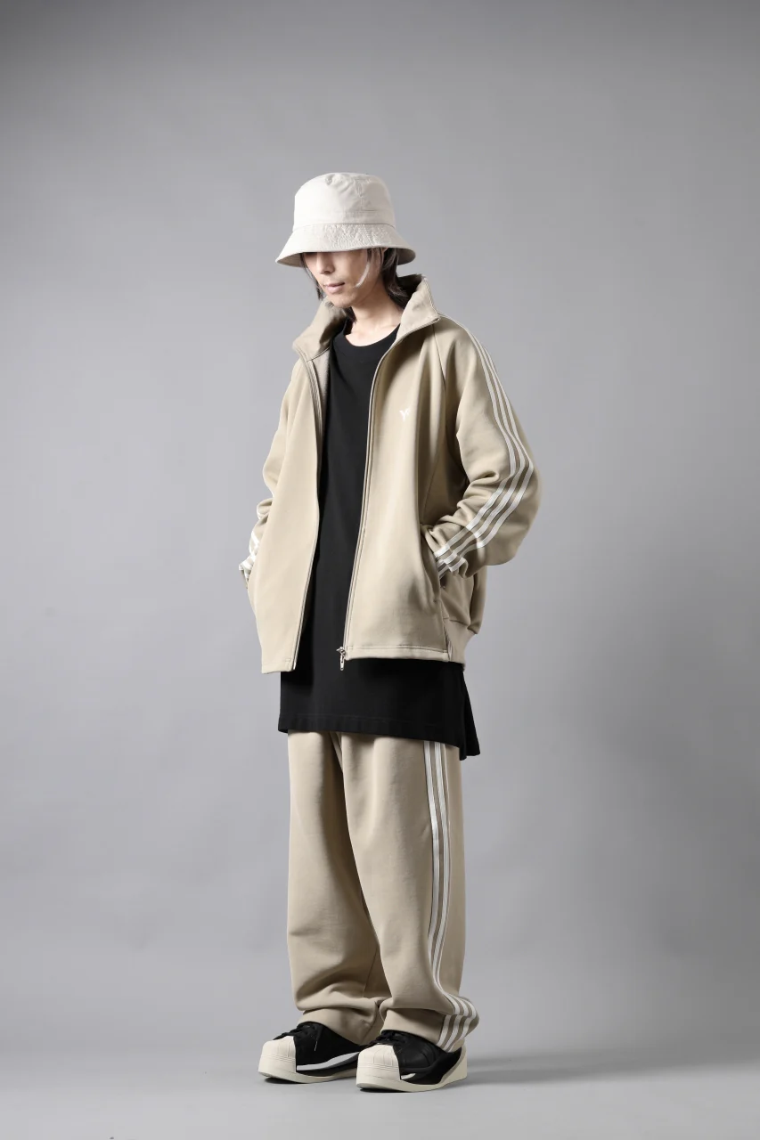 Y-3 Yohji Yamamoto THREE STRIPES TRACK JACKET (KHAKI x OFF WHITE) - Image 26