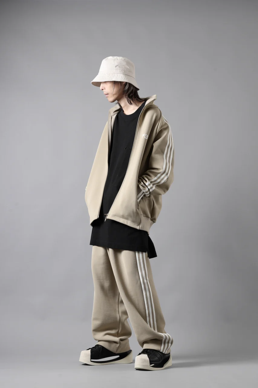 Y-3 Yohji Yamamoto THREE STRIPES TRACK JACKET (KHAKI x OFF WHITE) - Image 31