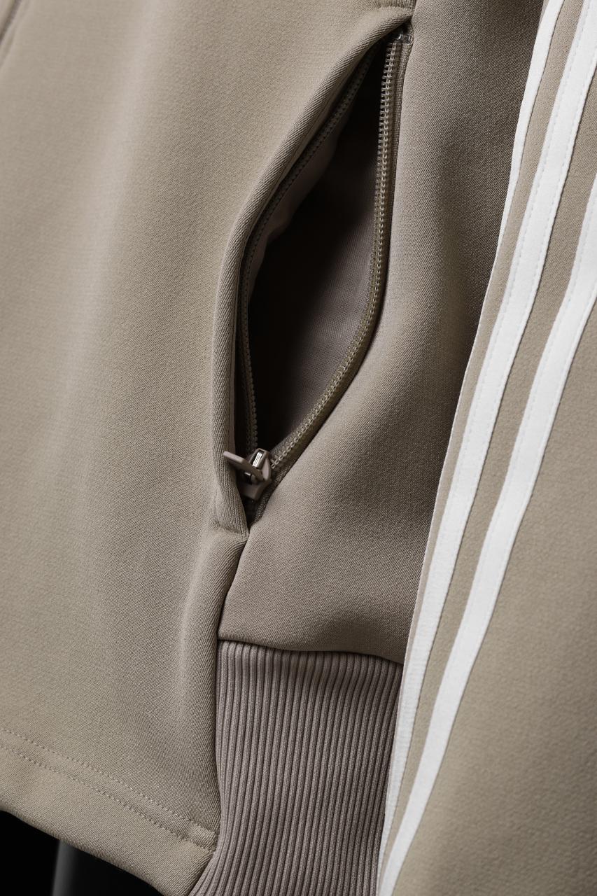 Y-3 Yohji Yamamoto THREE STRIPES TRACK JACKET (KHAKI x OFF WHITE) - Image 9